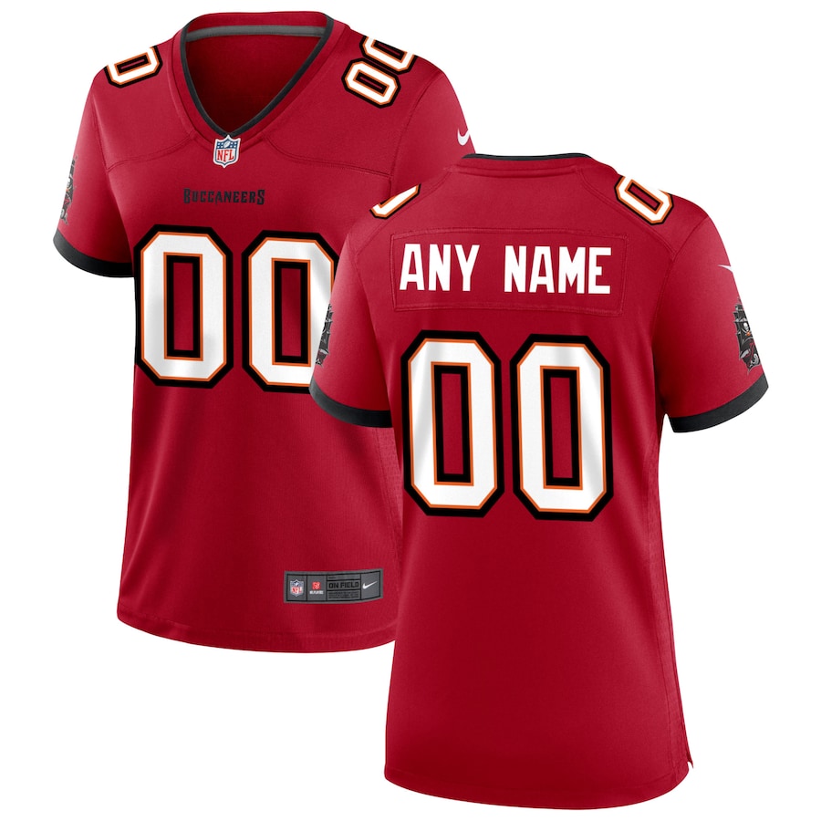Women Nike Tampa Bay Buccaneers Red Custom Game Jersey->customized nfl jersey->Custom Jersey